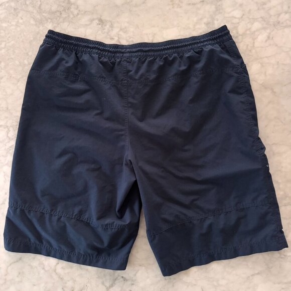 Nike Shorts Mens XXL Navy Blue Mesh Lined Swim Trunks Zip Pockets - Picture 4 of 12